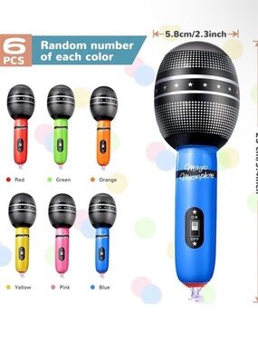Magic Microphone Kids Toy Handheld Karaoke Mic - set of 6